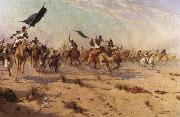 Robert Talbot Kelly The Flight of the Khalifa after his defeat at the battle of Omdurman oil